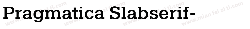 Pragmatica Slabserif字体转换